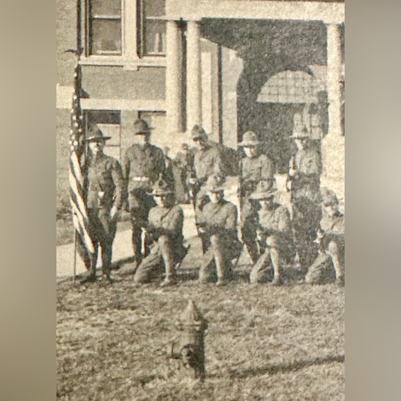 Vintage Military School Academy Boot Camp Troop WWI era Real Photograph Postcard - Picture 5 of 5